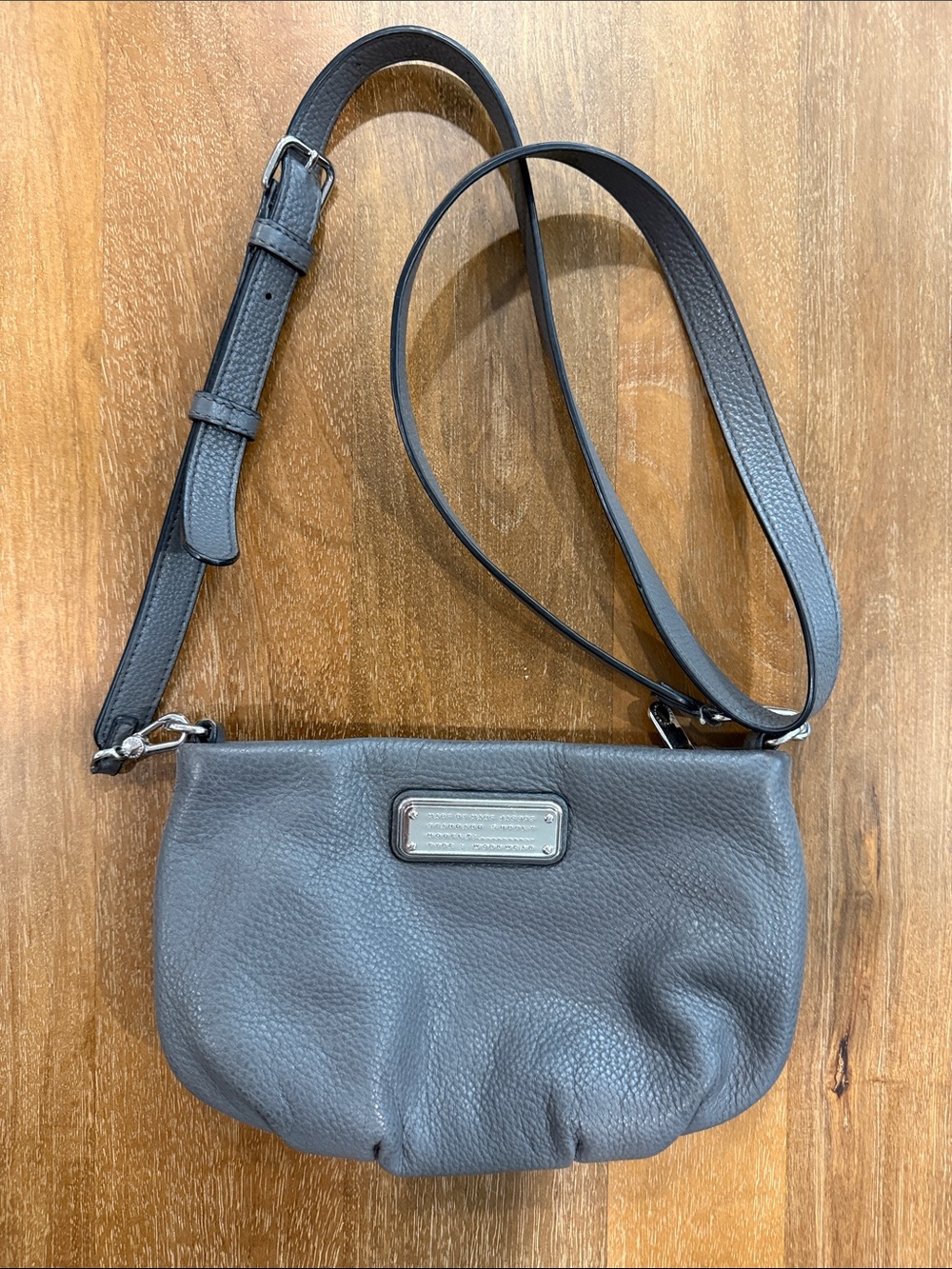 Marc by Marc Jacobs Gray Pebbled Leather Crossbody